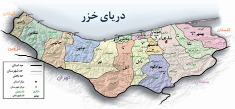 نقشه استان