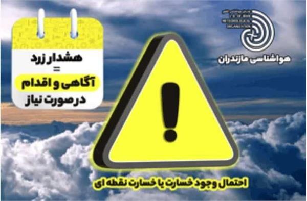 در پی اعلام هشدار جوی در مازندران؛ وزش باد شدید، کاهش دما و رعدوبرق/ آماده باش حوزه ارتباطات در استان مازندران