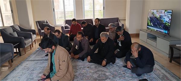 برگزاری مراسم زیارت عاشورا به مناسبت شهادت خادم الرضا (ع) آیت الله سید ابراهیم رئیسی و هیئت همراه