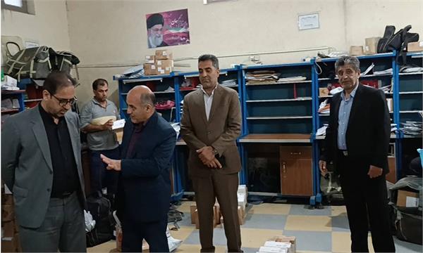 بازدید مدیرکل ارتباطات و فناوری اطلاعات استان مازندران از واحد تجزیه و مبادلات اداره پست شهرستان قائمشهر