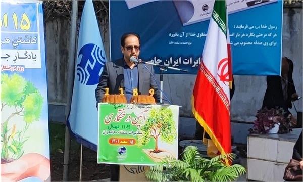 1189 اصله نهال همزمان با روز درختکاری در مازندران کاشته شد